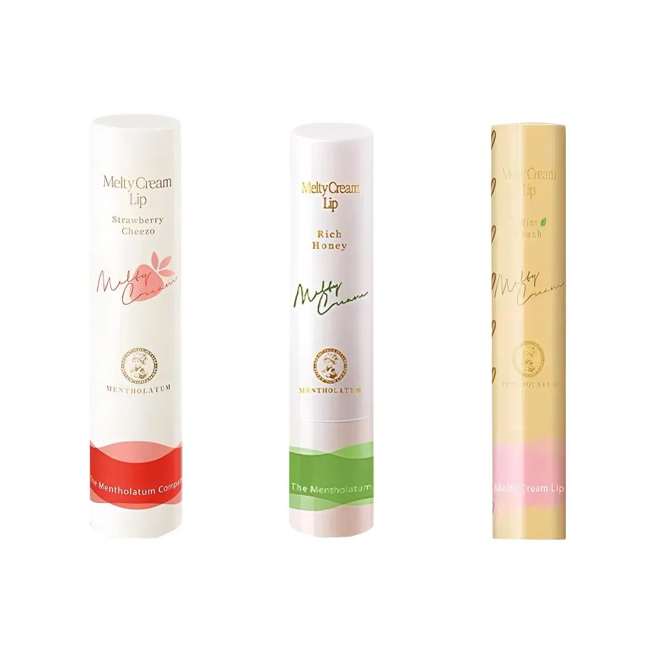 Mentholatum Увлажняющий бальзам для губ Soft And Moist Pomelo, Three-Piece Set: Mint Peach Lip Balm 3.3g+Pomelo Scented Lip Balm 3.3g+Strawberry Cream Lip Balm 3.3g
