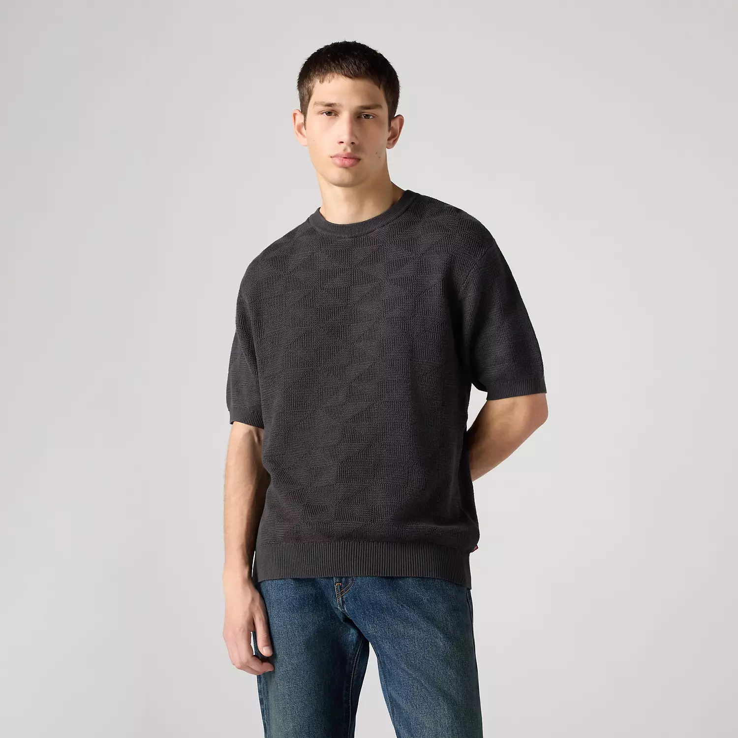 

Футболка-свитер с коротким рукавом Ani Levi's, цвет Crochet Dark Phantom - Multi-Color