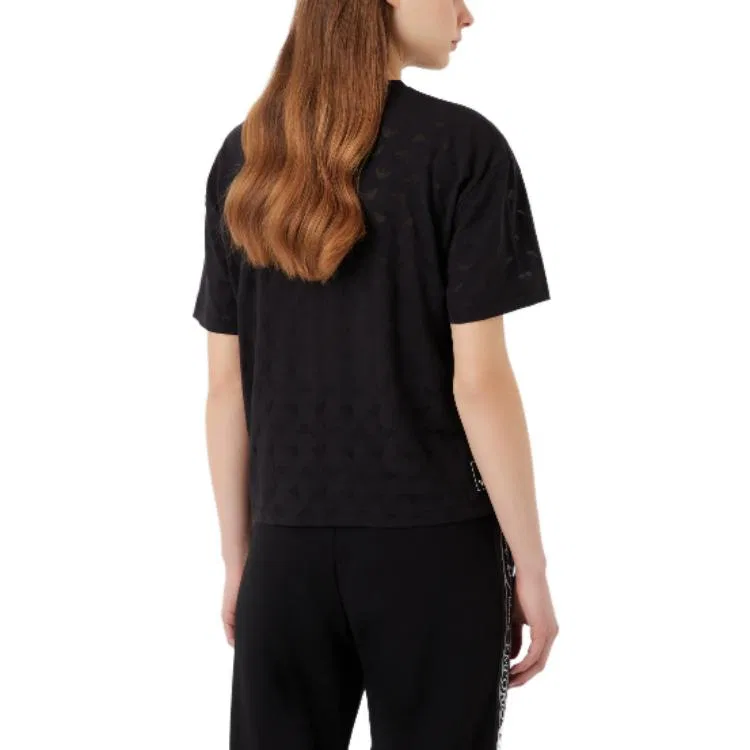 Футболка женская с круглым вырезом Emporio Armani Black — фото 4