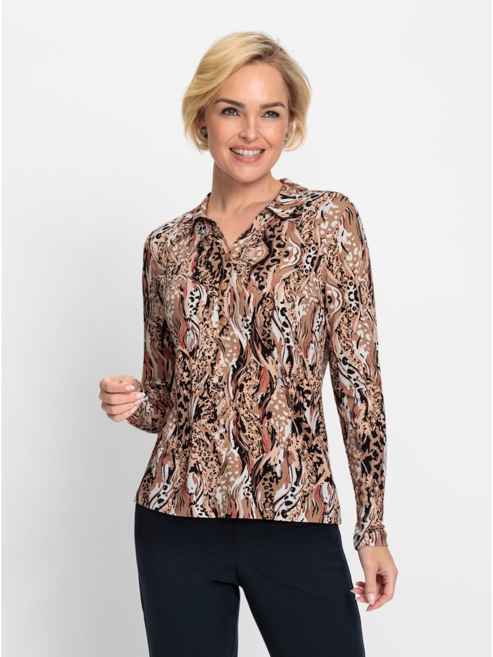 

Рубашка-поло с принтом цвета верблюжьей терры WITT WEIDEN