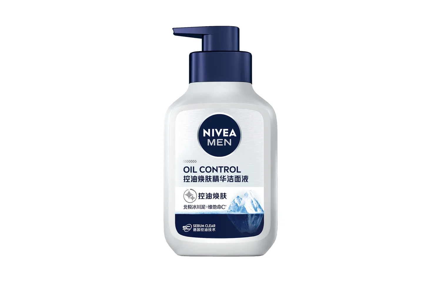 NIVEA Очищающее молочко для лица мужское Arctic Cleanser против акне и черных точек, Ice Pole Oil Control Serum Cleanser 150g*3 — фото 4