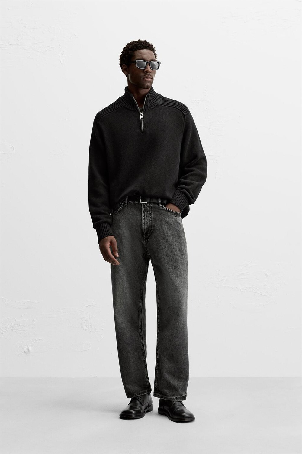 

Свободные прямые джинсы ZARA, цвет charcoal