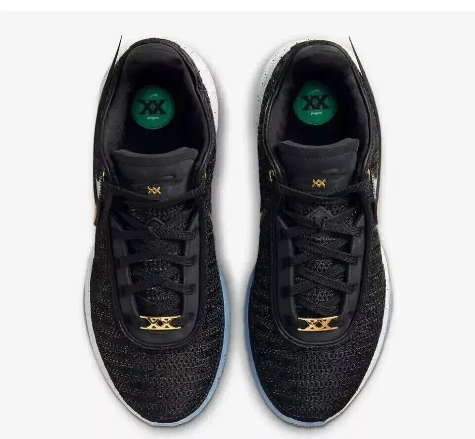 Мужские кроссовки Nike LeBron XX DJ5423-003, размер US 8.5, черные с золотистым покрытием, модель RHS2512 — фото 4