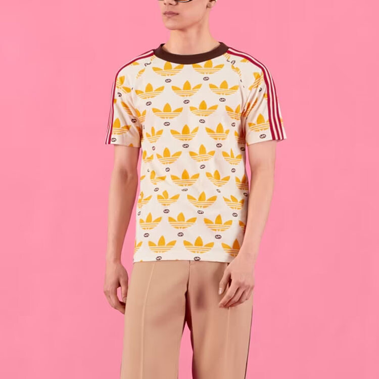 Футболка Adidas Originals X ADIDAS унисекс желтая Gucci, желтый — фото 2