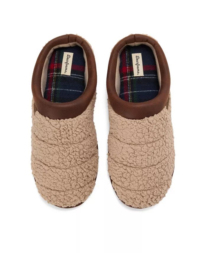 Мужские домашние тапочки Asher Marled Knit Clog Dearfoams, загар/бежевый — фото 4