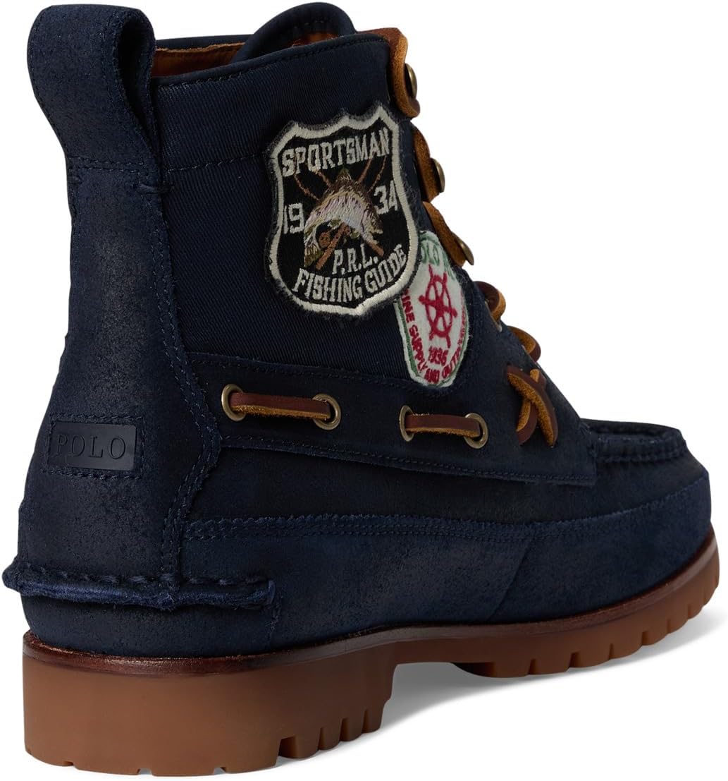 POLO RALPH LAUREN мужские ботинки Ranger Mid Suede & Twill, Hunter Navy — фото 2