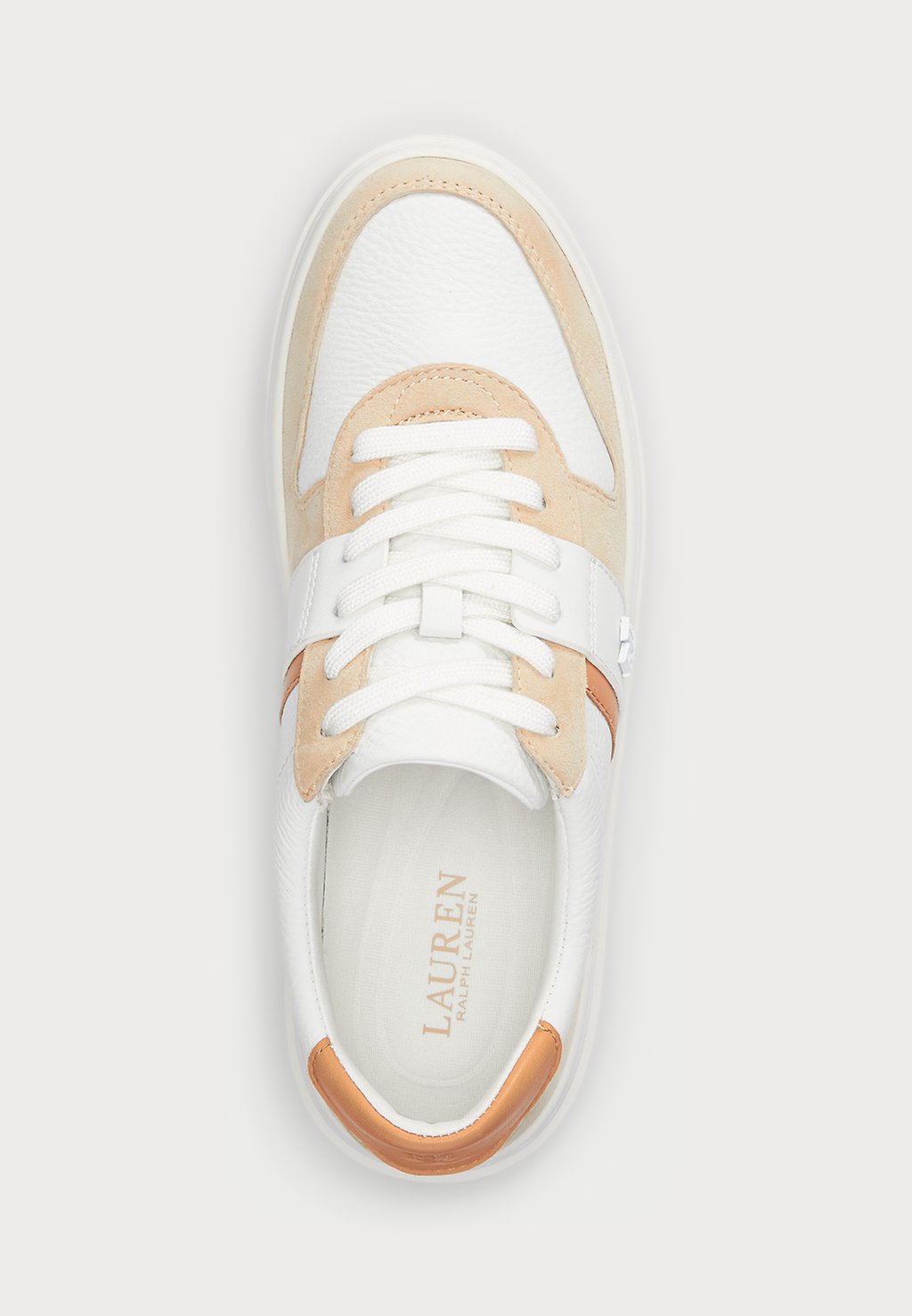 Кроссовки HARLIE COLOR-BLOCKED LEATHER SNEAKER Lauren Ralph Lauren, белый — фото 4