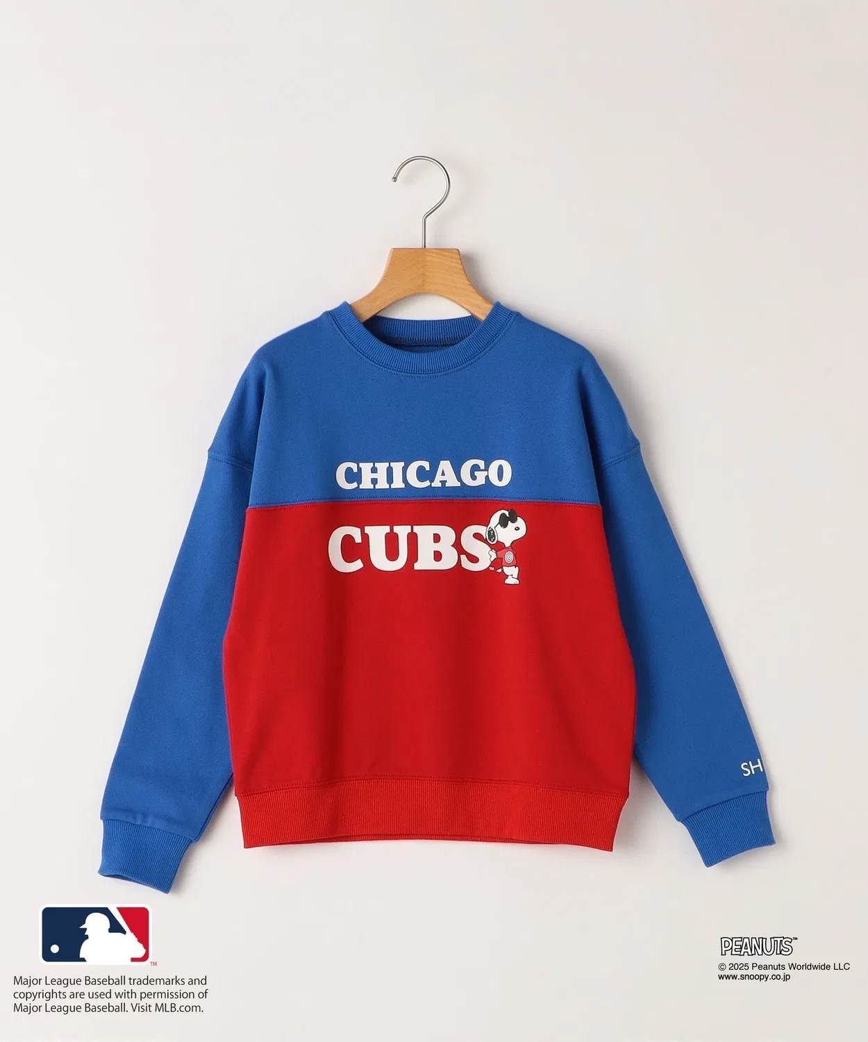 Свитшот детский с принтом Peanuts × MLB, SHIPS, XS (85-95 см), синий