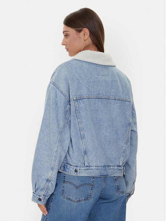 Джинсовая куртка loose fit Sherpa Trucker 90's A4435-0010 Levi'S, синий — фото 3
