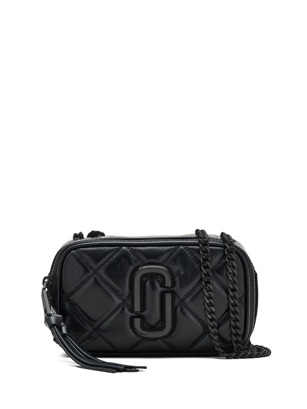 

Стеганая сумка The Quilted Leather Chain Snapshot MARC JACOBS, черный