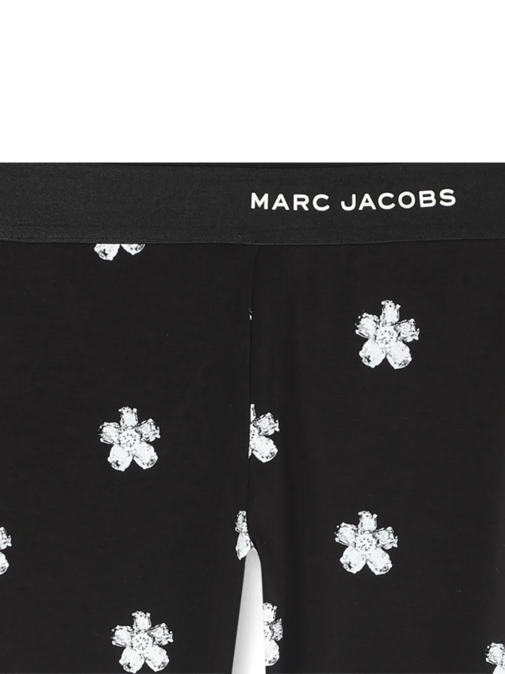 Леггинсы с цветочным принтом Marc Jacobs Kids, черный — фото 3