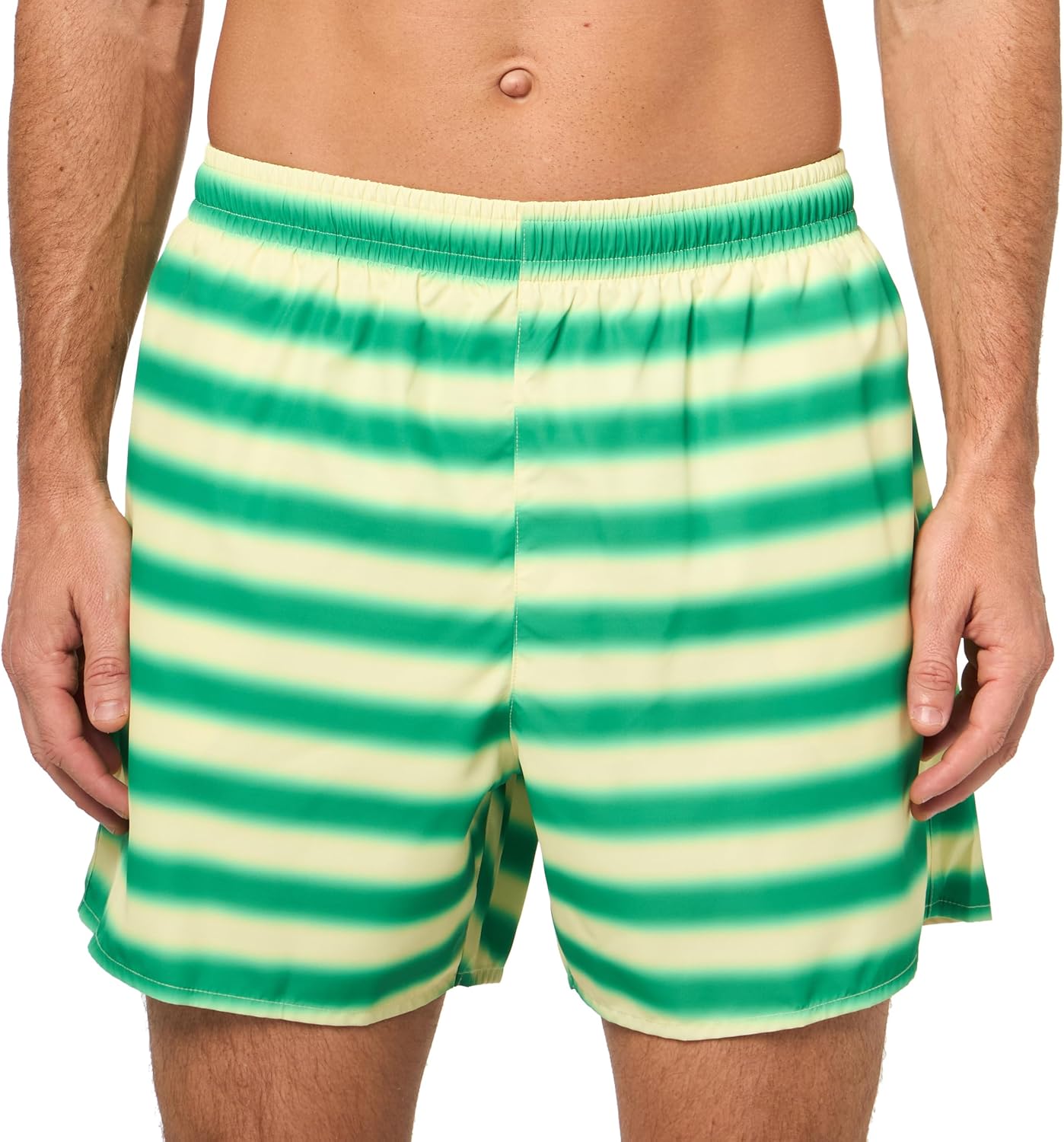 

Мужские стандартные полосатые плавки Lacoste, Green & Yellow, Зеленый, Мужские стандартные полосатые плавки Lacoste, Green & Yellow