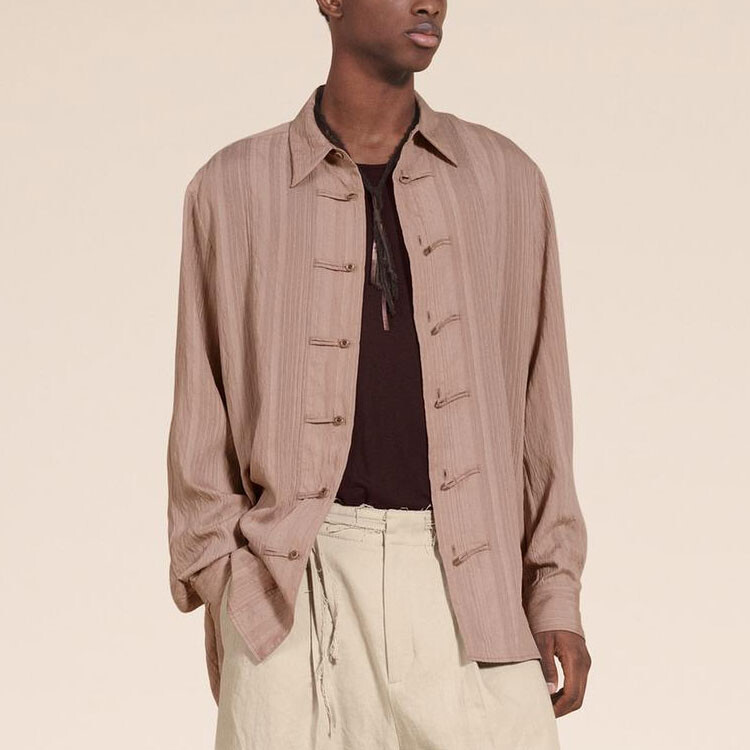 Рубашка мужская фиолетовая Zara, фиолетовый — фото 3