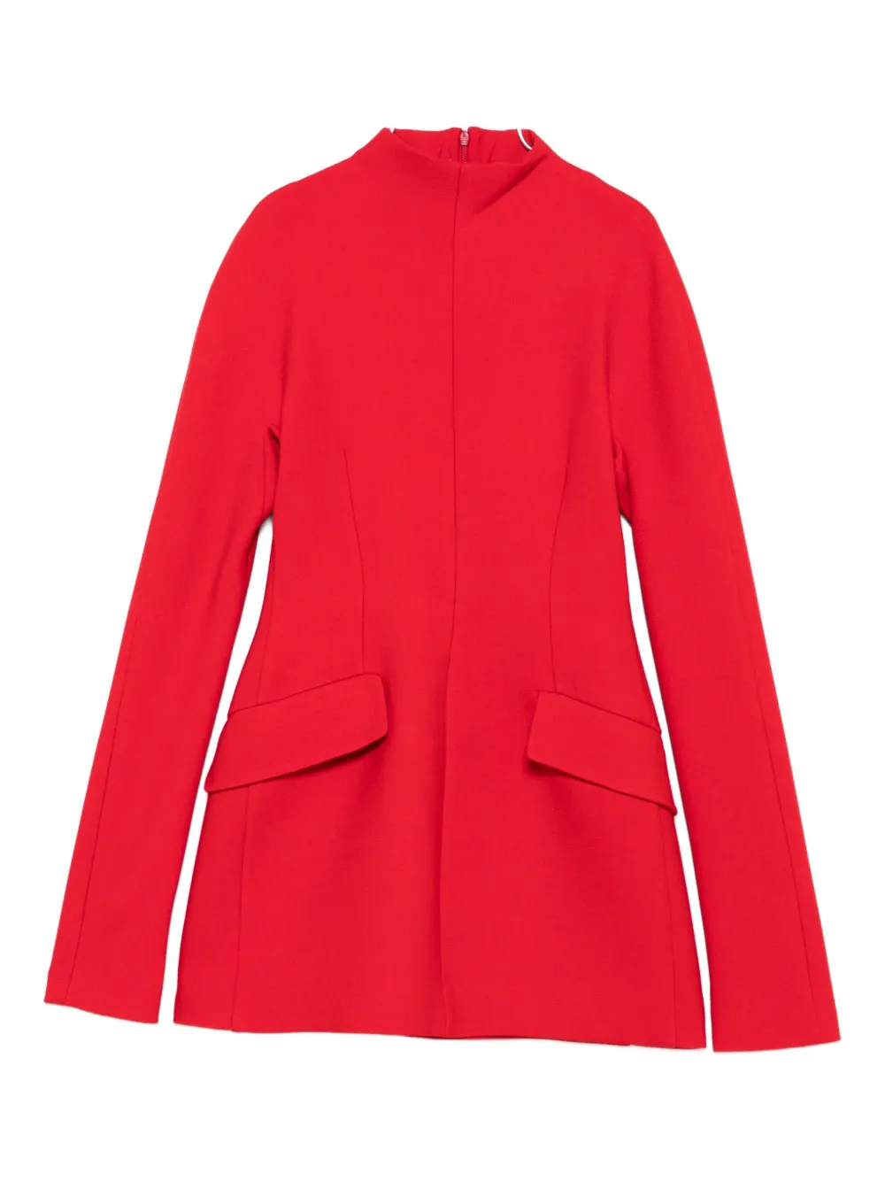 

Платье с высоким воротом из тефрита SPORTMAX, красный