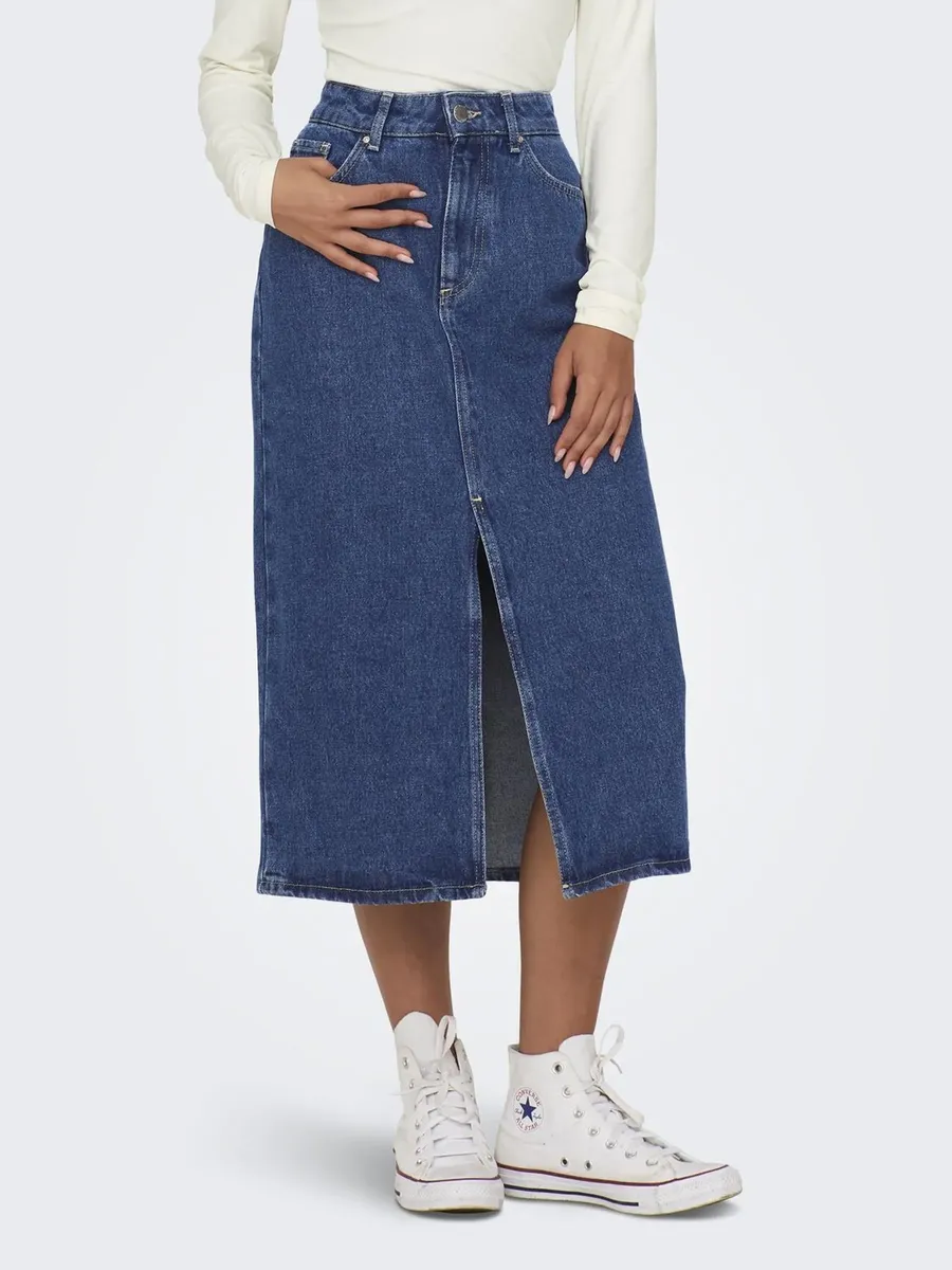 

Only джинсовая юбка "ONLBIANCA MIDI SKIRT DNM REA NOOS", синий