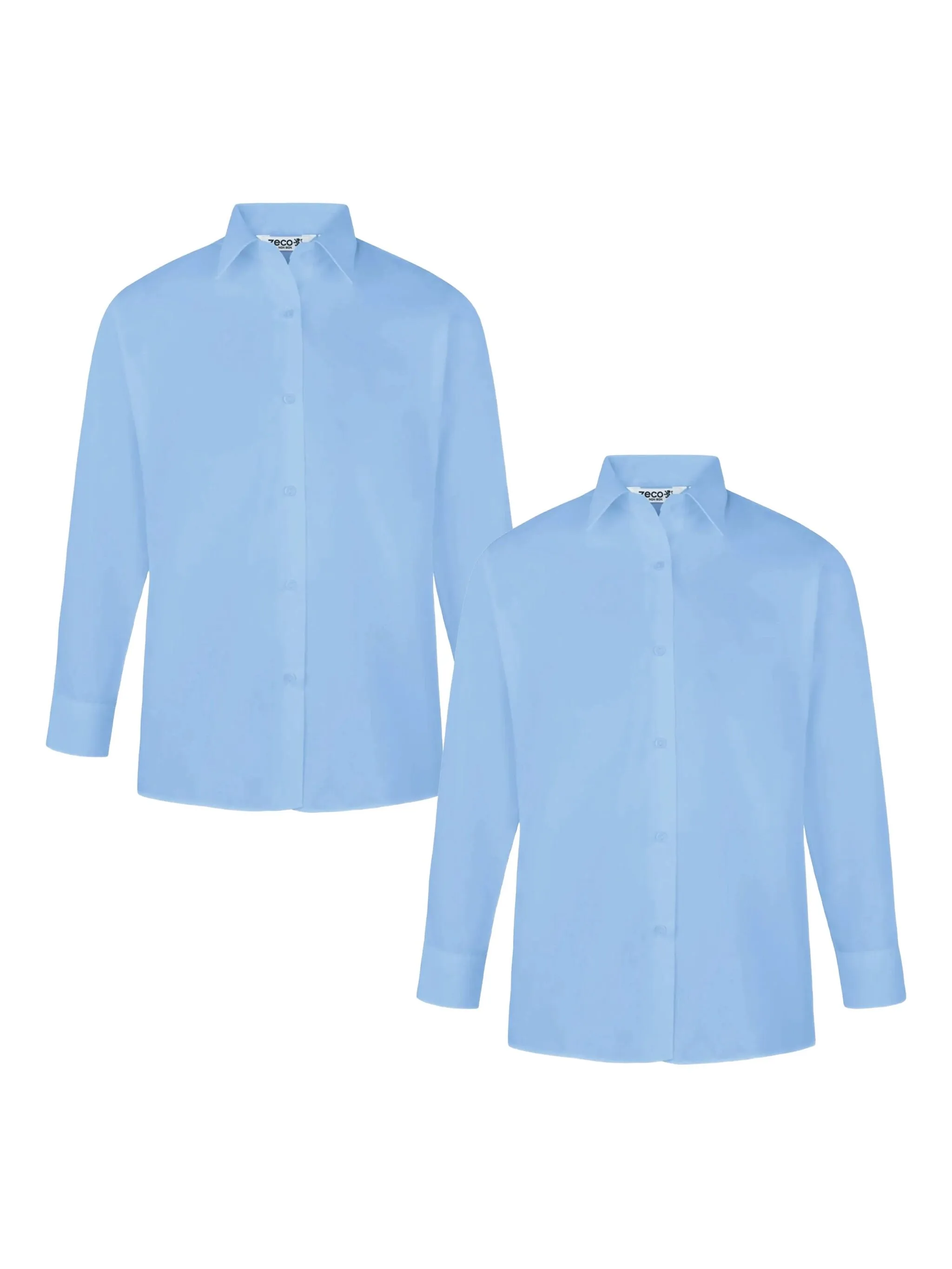 

Комплект из двух рубашек на пуговицах Zeco Schoolwear Kids, синий