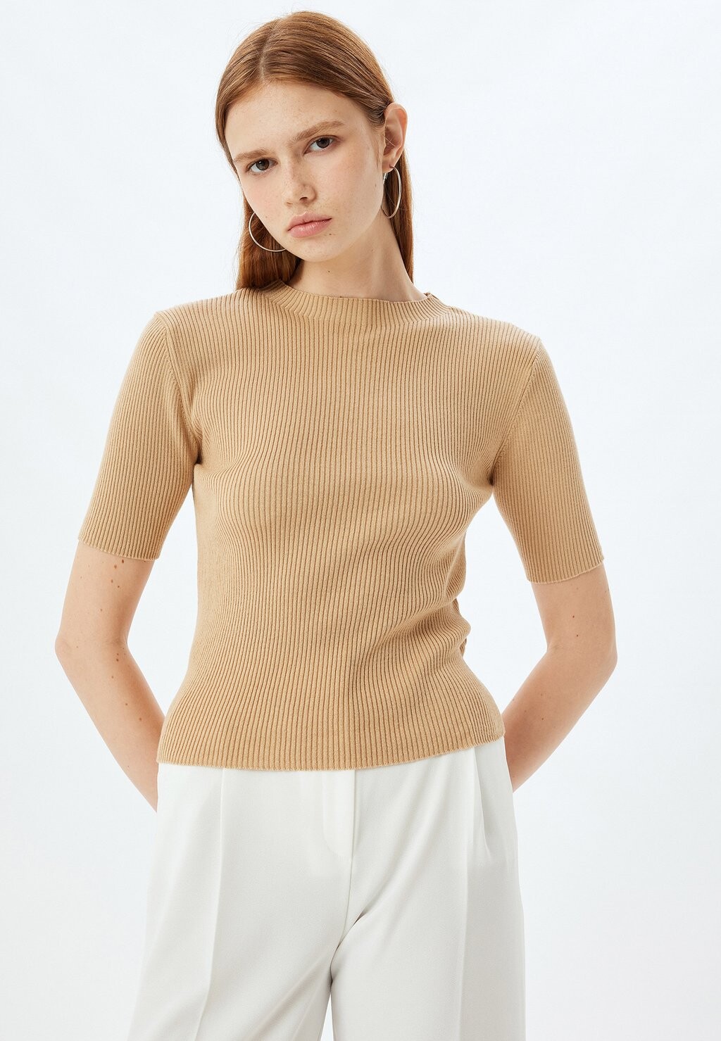 

Базовая футболка SHORT SLEEVE Koton, коричневый