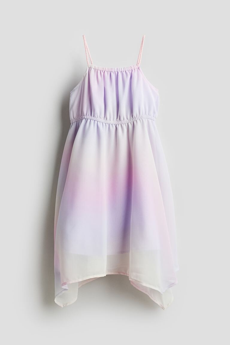 

Асимметричное шифоновое платье H&M, розовый