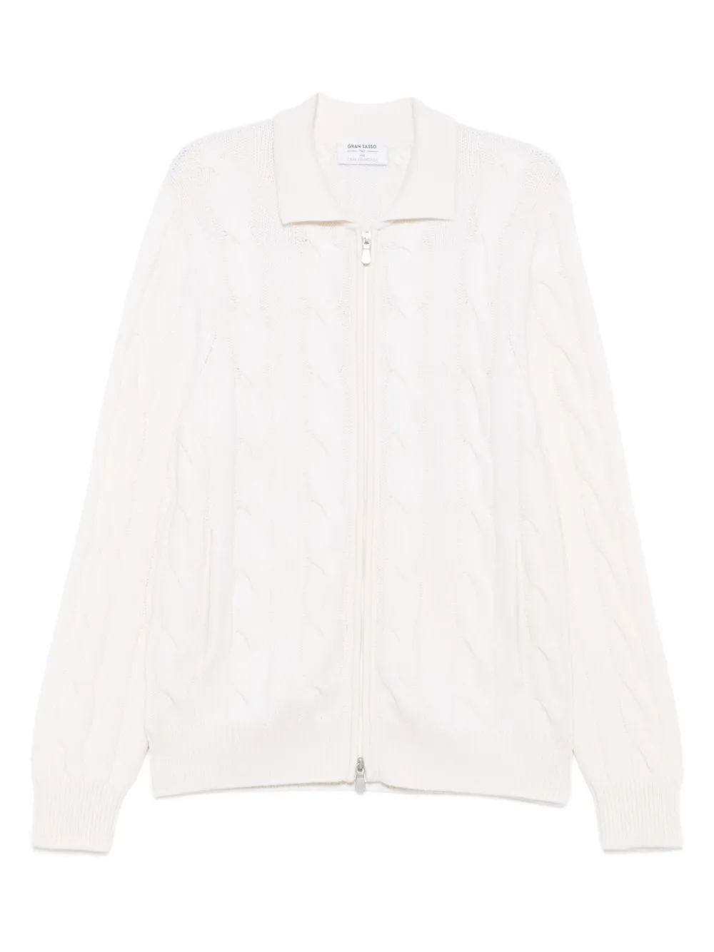 

Кардиган фактурной вязки из коллаборации с Casa Frumoasa Gran Sasso, белый