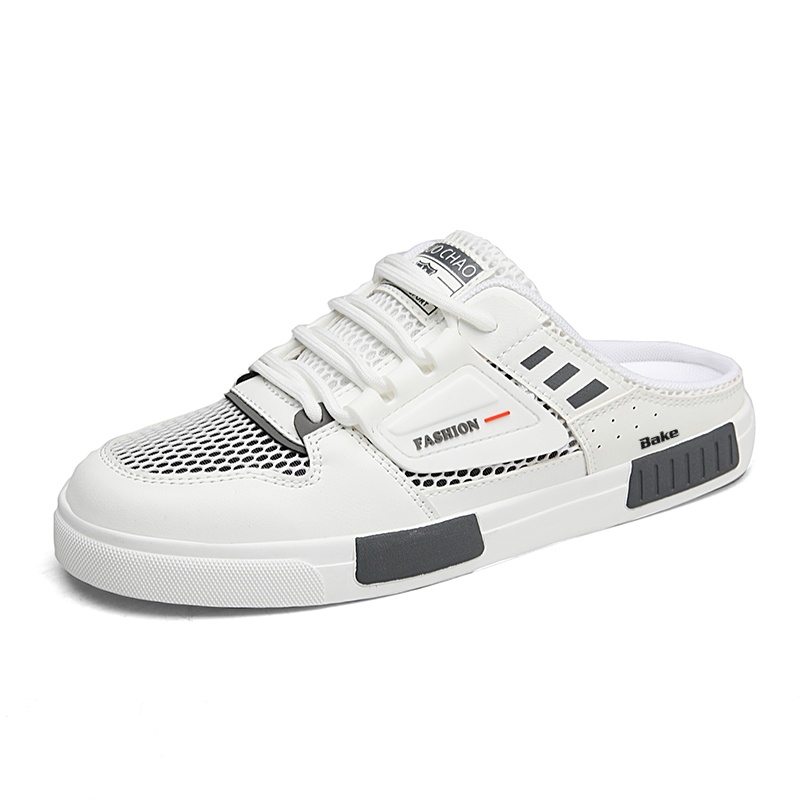 

BAKE Мужские противоскользящие износостойкие закрытые тапочки белые, цвет White