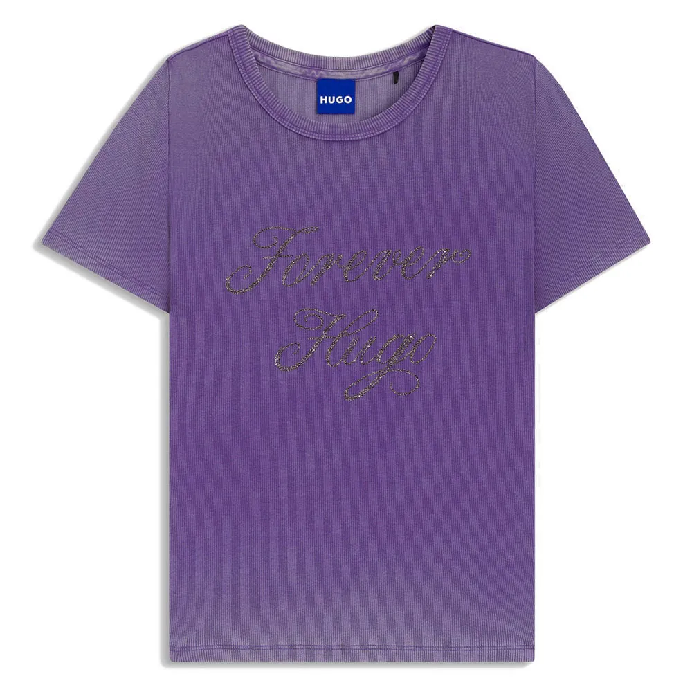 

Футболка с коротким рукавом HUGO Dever 10257055 синего цвета, фиолетовый