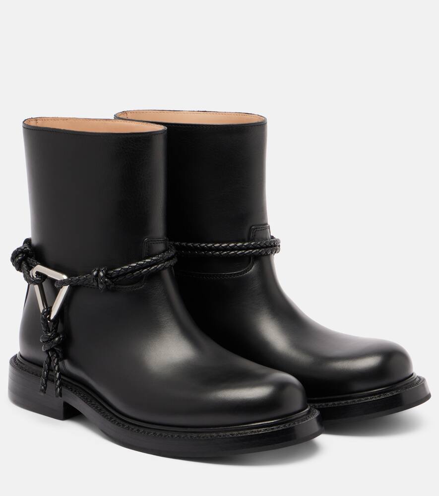 Кожаные ботинки до щиколотки Bottega Veneta, Black