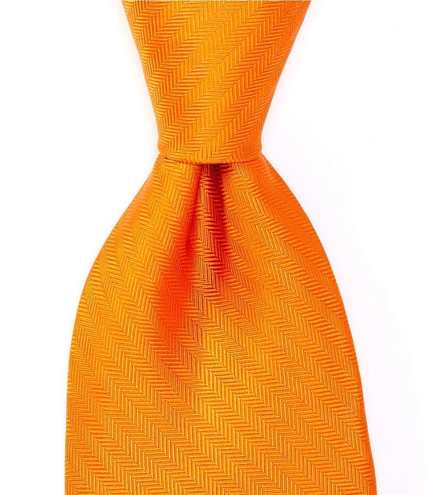 

Roundtree & Yorke Solid Narrow 3 1/8 Шелковый галстук, оранжевый