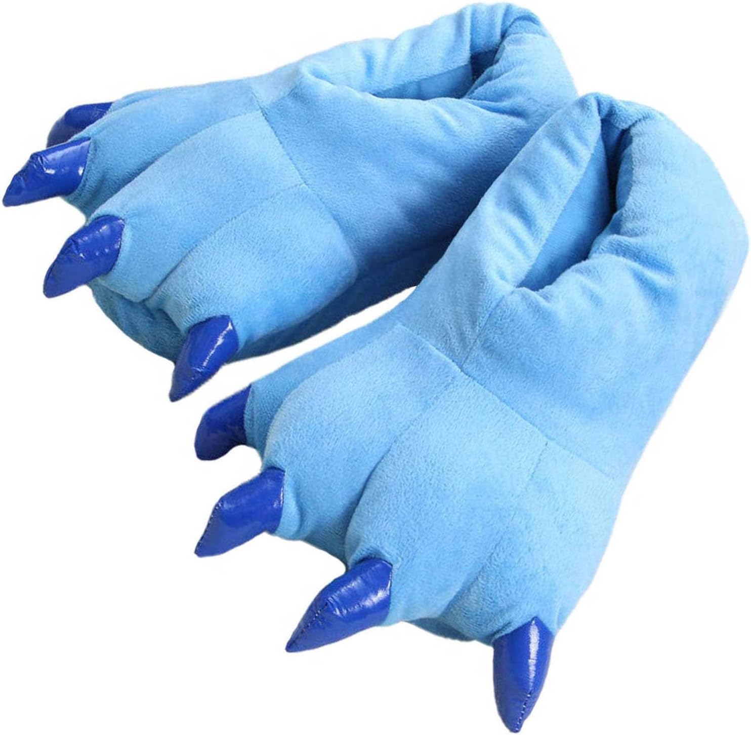 

Унисекс забавные тапочки в виде животных с лапами и когтями, мягкие плюшевые домашние тапочки Duyunchen, синий