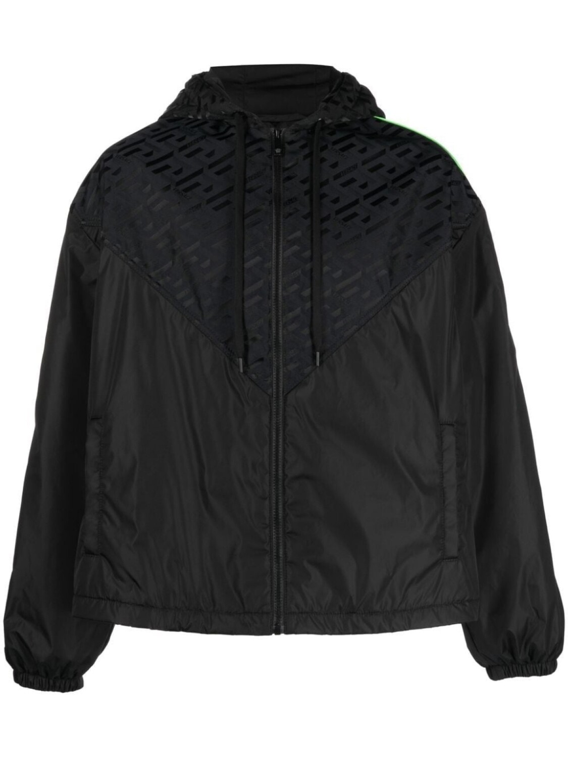 

Versace спортивная куртка с логотипом и вставками, черный