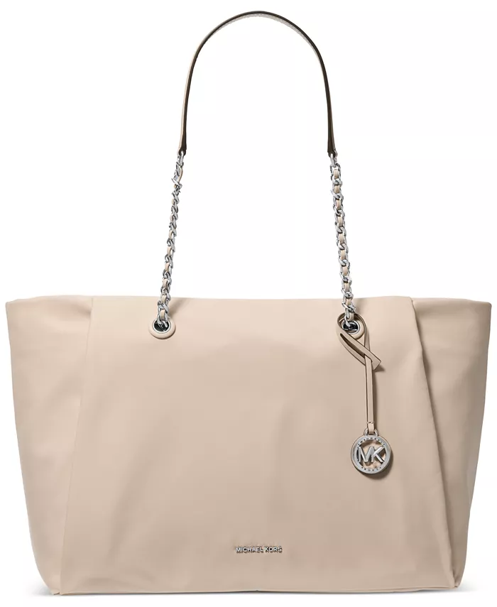 

Большая нейлоновая сумка-тоут Georgia с застежкой-молнией сверху Michael Kors, белый