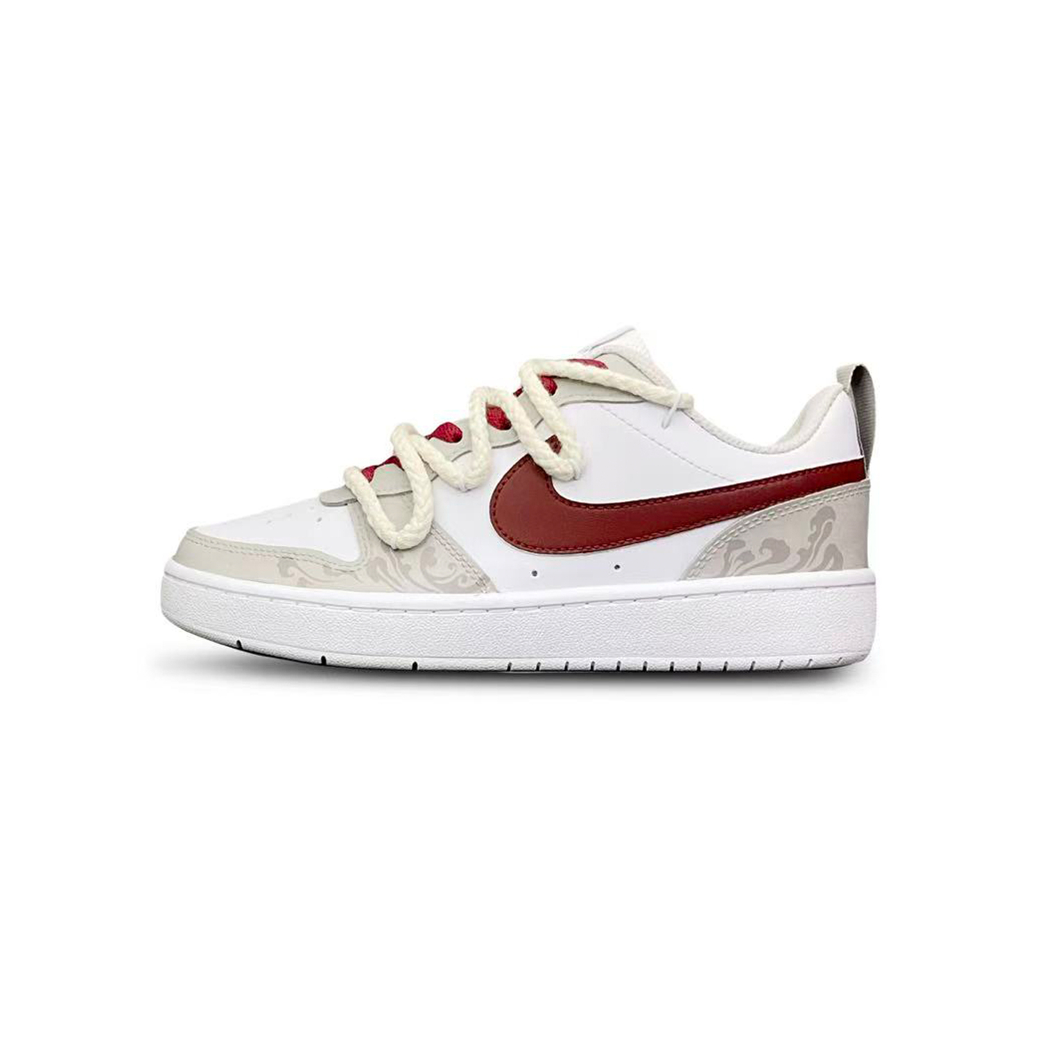 

Nike Court Borough Vintage Fleeting Life A Dream Low top Kids' Skateboarding Shoes Red Teenagers