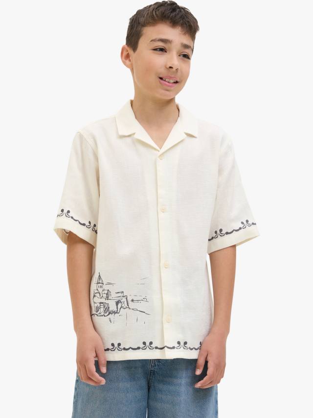 

Детская курортная рубашка Jack & Jones, Cloud Dancer