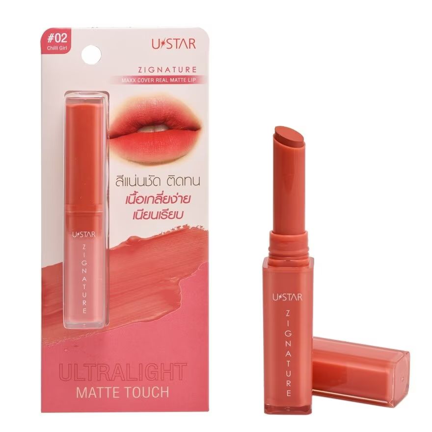 

UStar Ustar Zignature Maxx Cover Real Matte Lip 2g. 02 Девушка Чили, Chille Girl