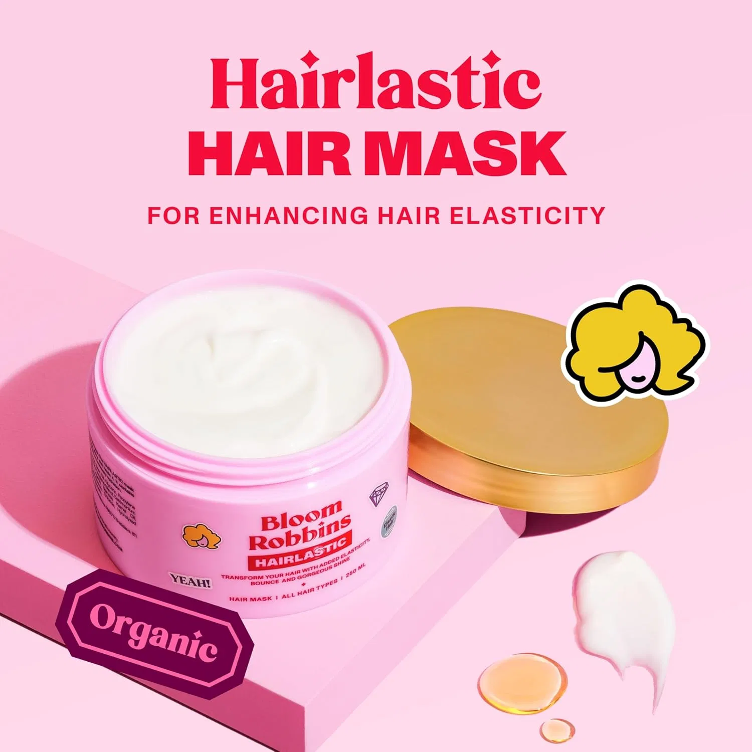 Маска для волос Bloom Robbins Hairlastic с касторовым маслом 250 мл Bloom Robbins — фото 2