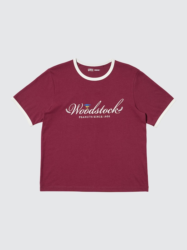 Футболка UT с графикой Peanuts Uniqlo, 17 red — фото 3