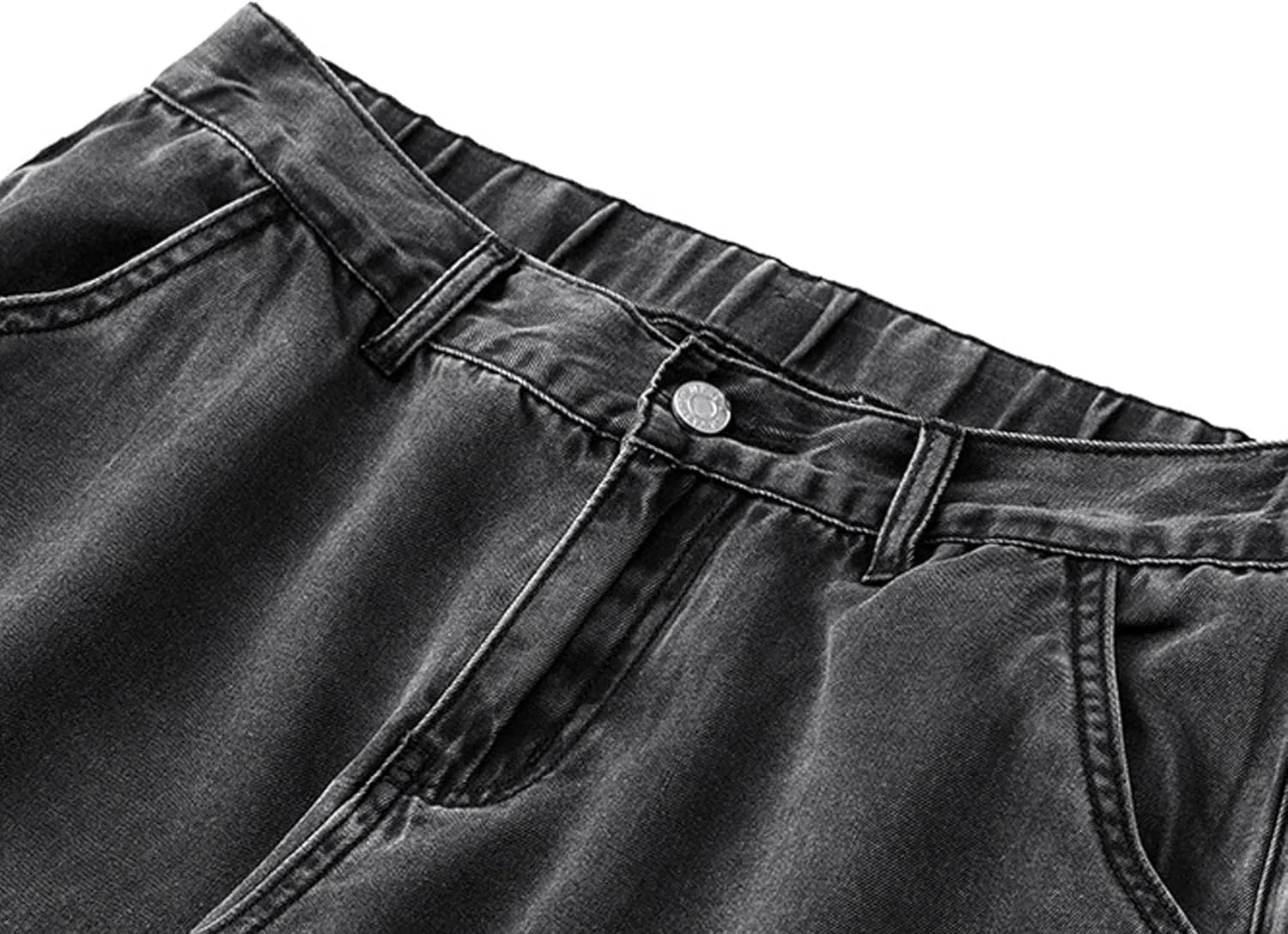 Джинсы прямые на молнии, мужские, Regular Fit, Black — фото 4