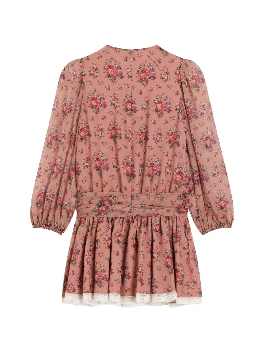 Платье с цветочным узором Dolce & Gabbana Kids, розовый — фото 2