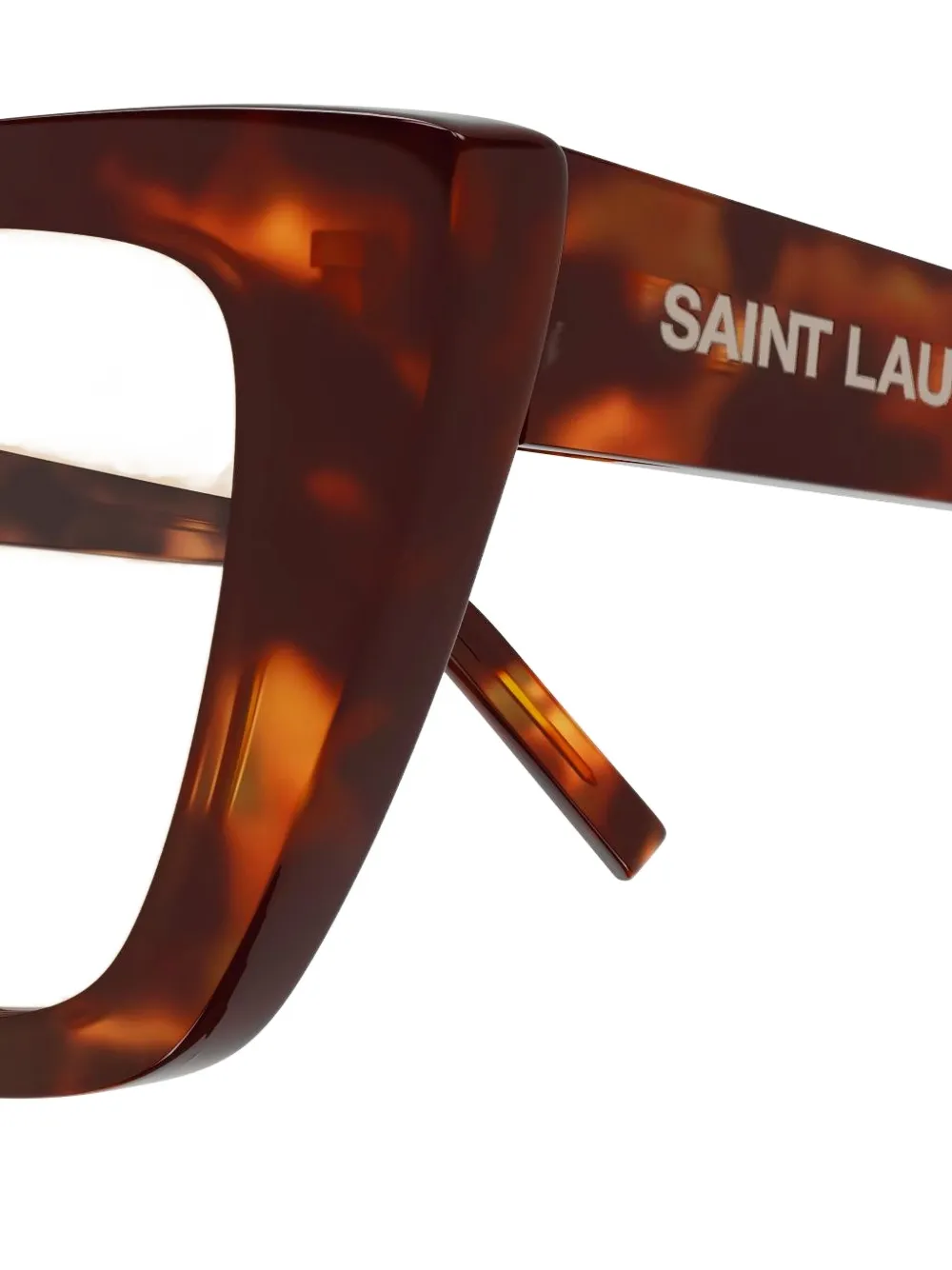 Солнцезащитные очки с геометрической оправой Saint Laurent, коричневый — фото 3