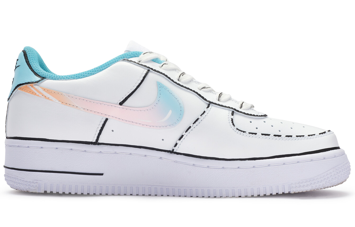 

Кроссовки для скейтбординга Air Force 1 мужские низкие черные Nike, Черный, Кроссовки для скейтбординга Air Force 1 мужские низкие черные Nike