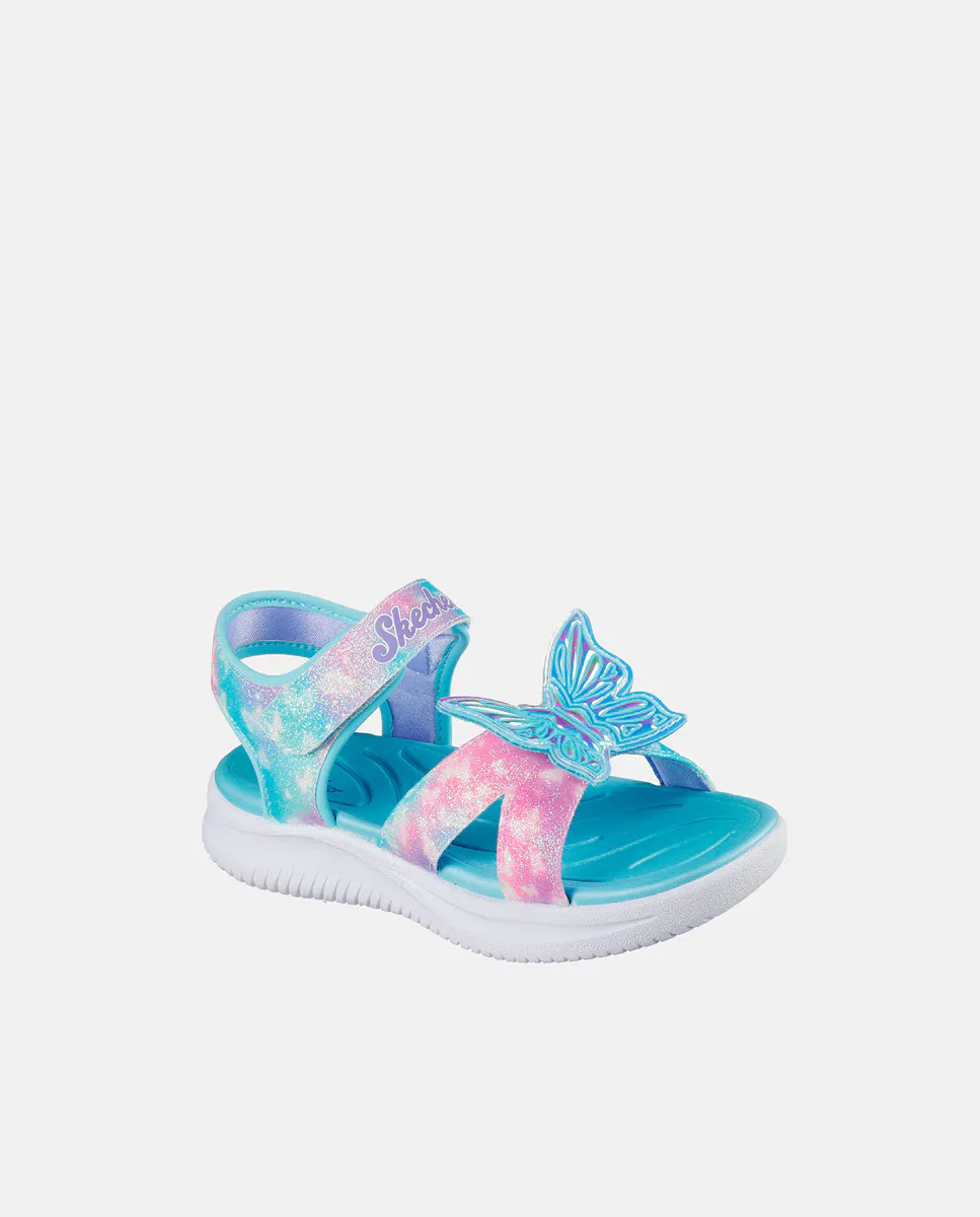 

Босоножки для девочек с подсветкой Skechers, голубой