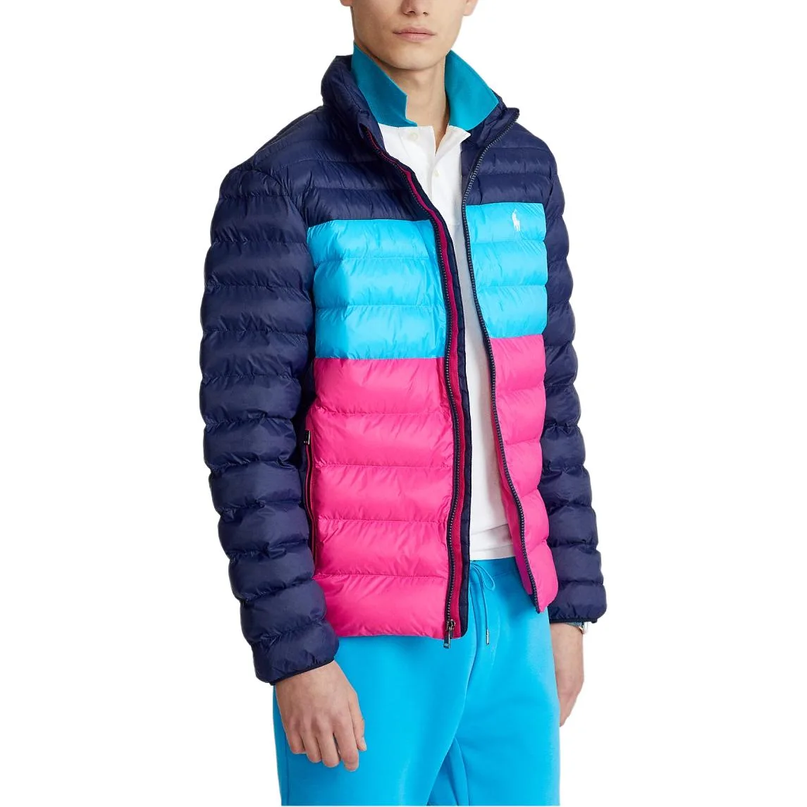 Пуховик мужской Polo Ralph Lauren, морской синий мультиколор — фото 3