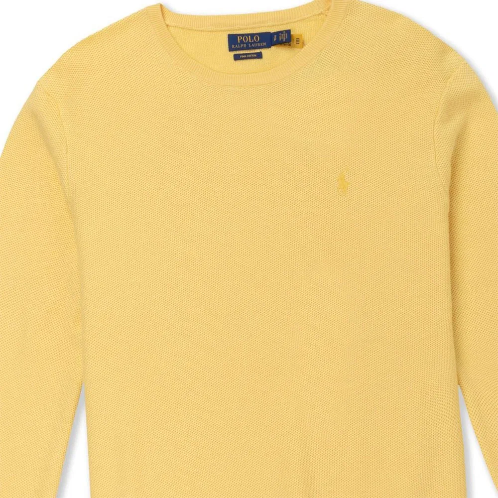 Вязаный свитер стандартный Polo Ralph Lauren желтый — фото 3
