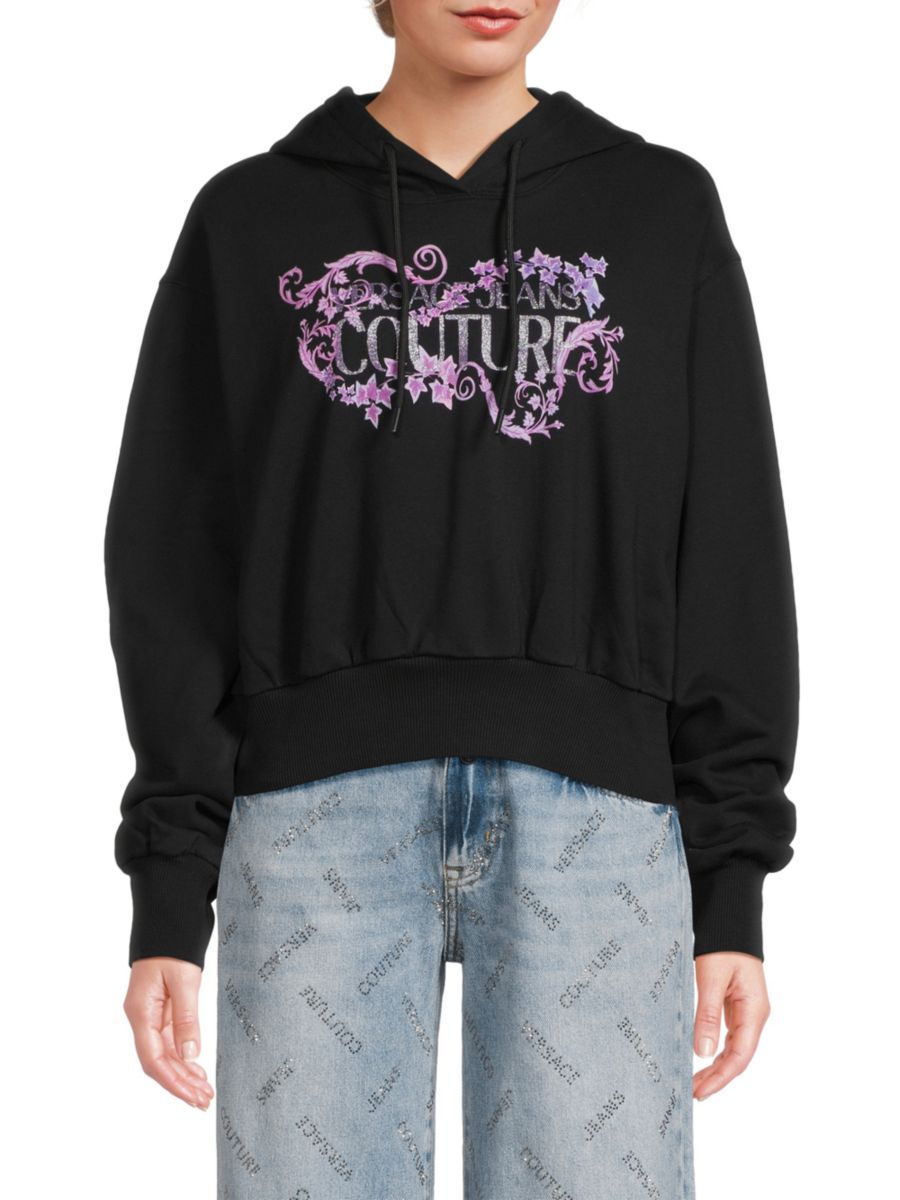 

Толстовка с логотипом Versace Jeans Couture, черный