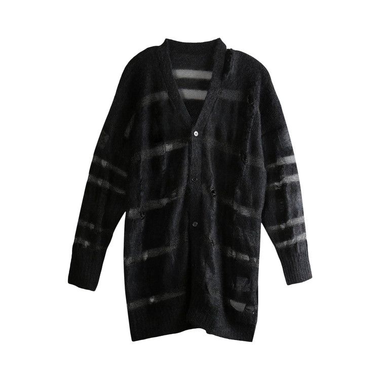 

Кардиган Yohji Yamamoto Damaged Stripe Cardigan, Black
