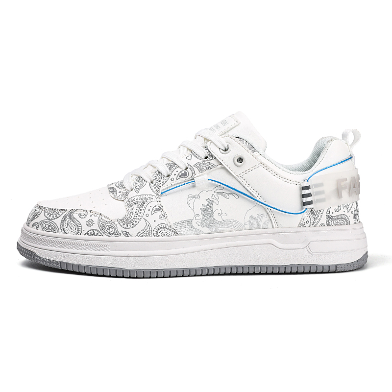 

Sportful Мужские низкие скейтерские кроссовки бело-серебристые, цвет White Silver
