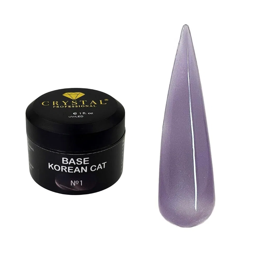 Базовое УФ-гель покрытие для ногтей с эффектом «кошачий глаз» 12 мл Crystal Professional, Purple 001 — фото 2