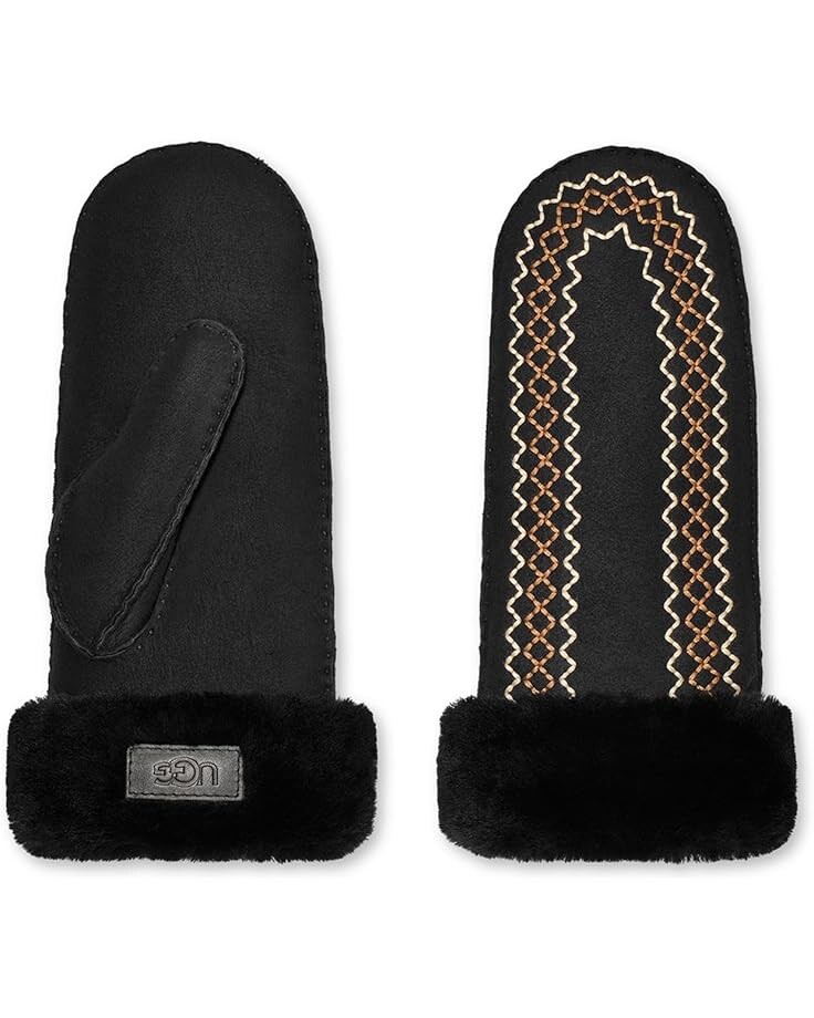 

Перчатки UGG Atherson Embroidered Mitten, черный