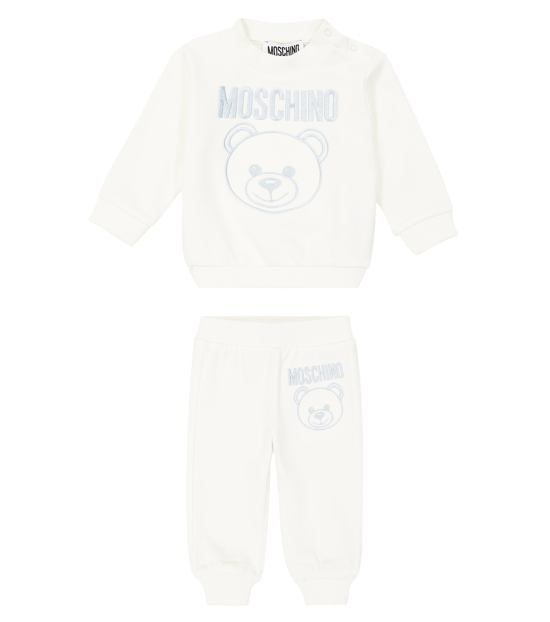

Комплект из хлопковой толстовки и спортивных штанов Медвежонок Тедди Moschino Kids, Cloud