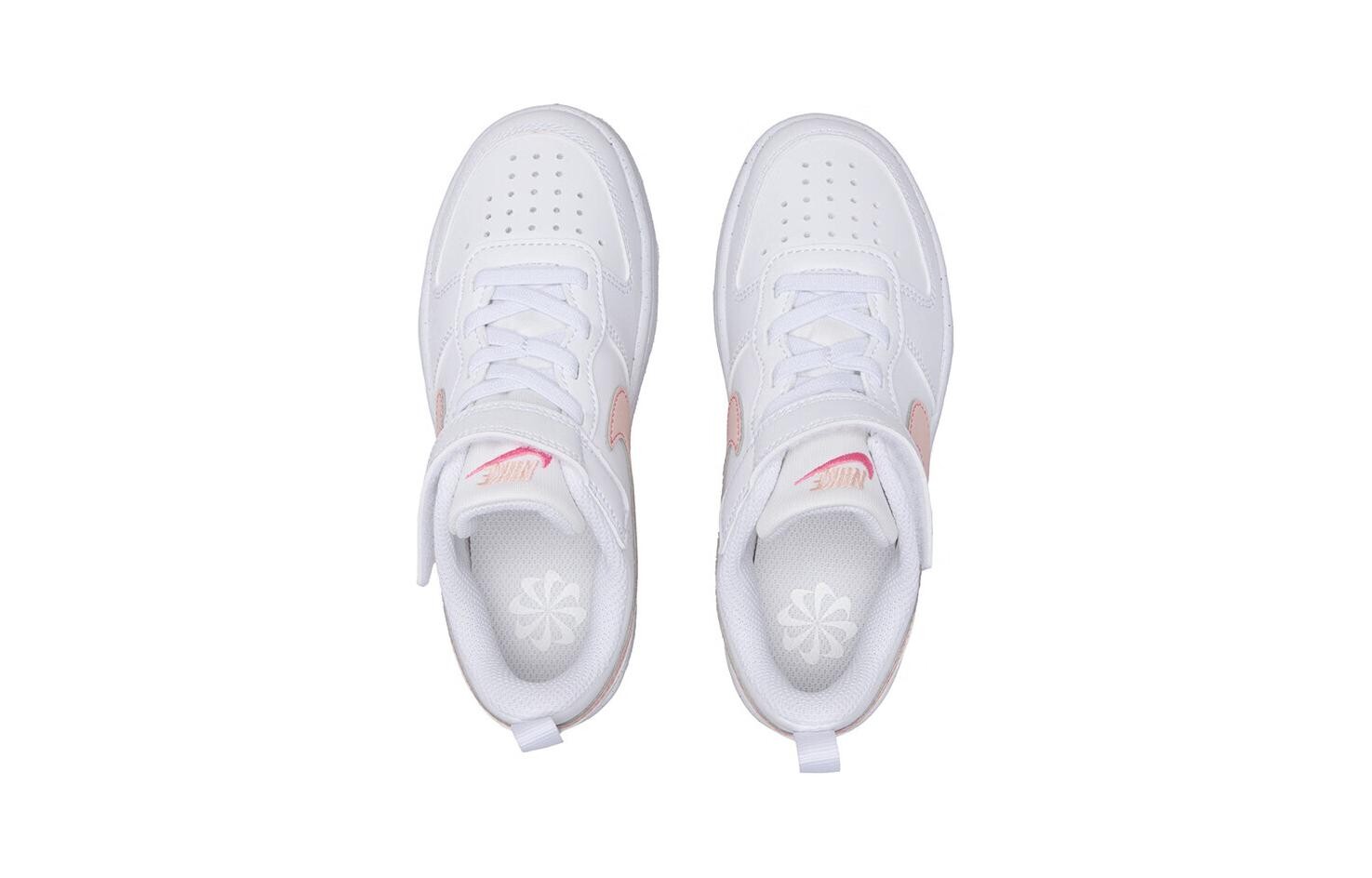 Детские кроссовки для скейтбординга Nike Court Borough Low PS PS, White/Pink — фото 3