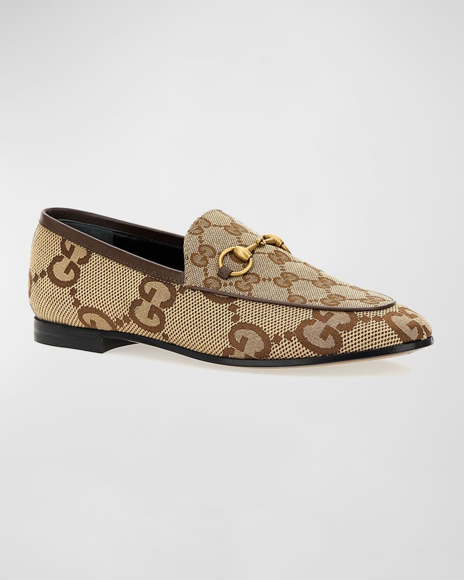 Новые парусиновые лоферы Jordaan GG Gucci